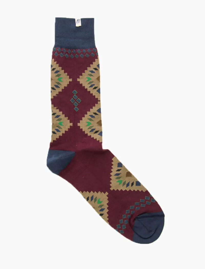 Aubergine Pyramid Organic Cotton Socks