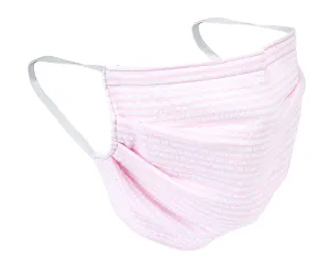 Pink/White Seersucker Safety Mask - M3395