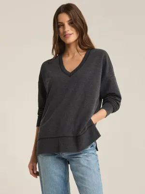 Z Supply Cozy Modern Weekender Pullover - Jet Black